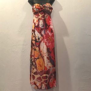 Xhilaration Abstract Strapless Bodacious Dress